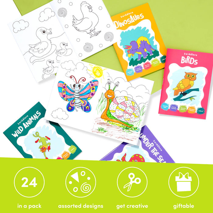 24 Kids’ Mini Colouring Books, Fun Arts & Crafts Activity