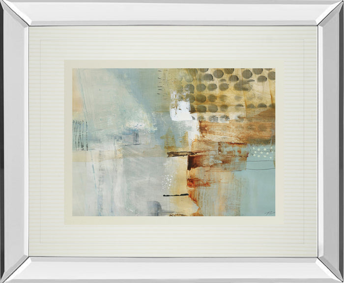 A Million Times Apart By Natasha Barnes - Mirror Framed Print Wall Art - Beige