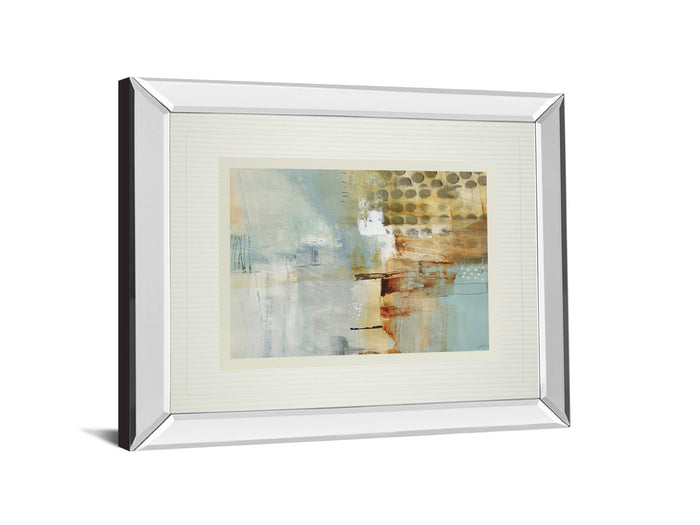 A Million Times Apart By Natasha Barnes - Mirror Framed Print Wall Art - Beige