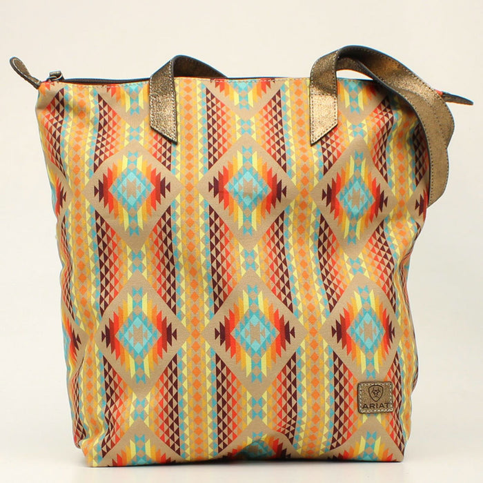 ARIAT SOUTHWESTERN ORANGE CRUISER TOTE