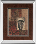 Artifact Revival Il By Maria Donovan - Mirror Framed Print Wall Art - Dark Red