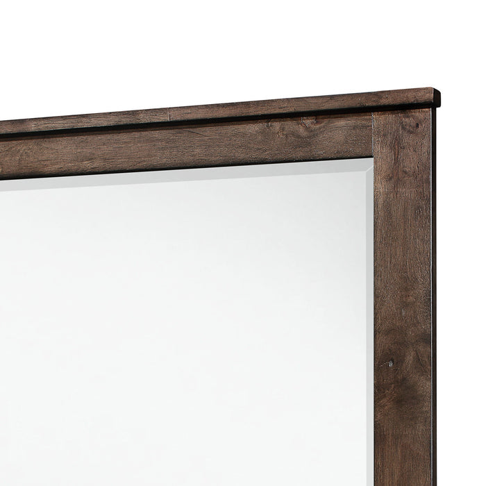Ashton Hills - Mirror With Solid Wood Frame And Beveled Glass - Ash Brown