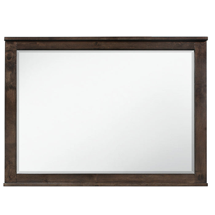 Ashton Hills - Mirror With Solid Wood Frame And Beveled Glass - Ash Brown
