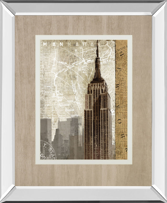 Autumn In New York By Mallett K Mirrored Frame - Beige