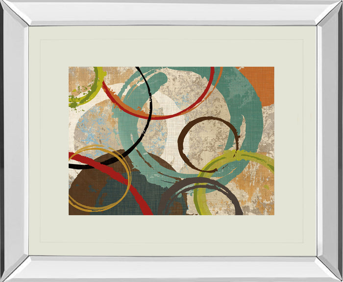 Away We Go Il By Katrina Craven - Mirror Framed Print Wall Art - Beige