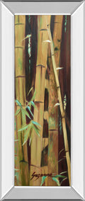 Bamboo Finale Il By Suzanne Wilkins - Mirror Framed Print Wall Art - Light Brown