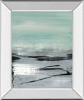 Beach Il By Heather Mcalpine - Mirror Framed Print Wall Art - Light Blue