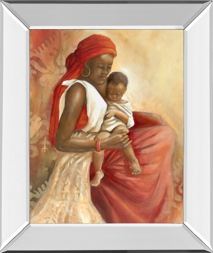 Beauty Of Love I By Carol Robinson - Mirror Framed Print Wall Art - Light Brown