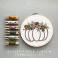 Beginner Hand Embroidery Kit - Smokey Purple Pumpkin