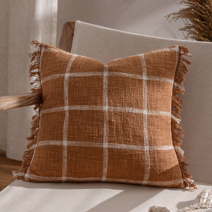 Beni Cushion Ginger/Natural: Ginger/Natural / Polyester Filled / 45 x 45cm