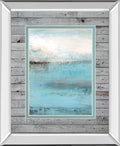 Beyond The Sea By Wani Pasion - Mirror Framed Print Wall Art - Light Blue