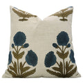 Bohemian Block Design Linen Blend Pillow Cover - Badshah: Linen Blend / One Side / 18X18