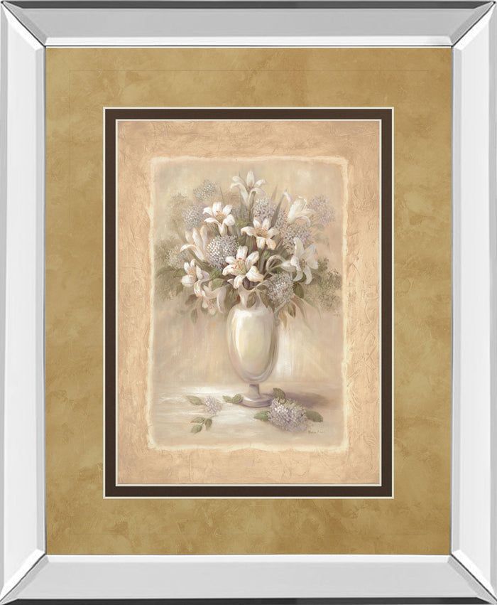 Bounty Il By Vivian Flasch - Mirror Framed Print Wall Art - Light Brown