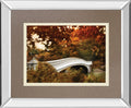 Bow Bridge By Tom Reeves - Mirror Framed Print Wall Art - Light Brown