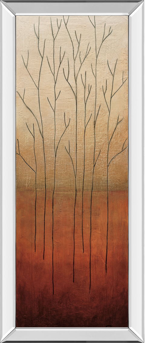 Branch Rouge II By Eve - Mirrored Frame Wall Art - Light Brown