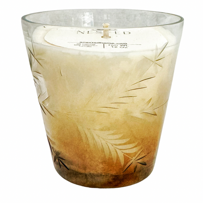 Brandy Old Fashioned Candle in Decorative Amber Vessel - Nested