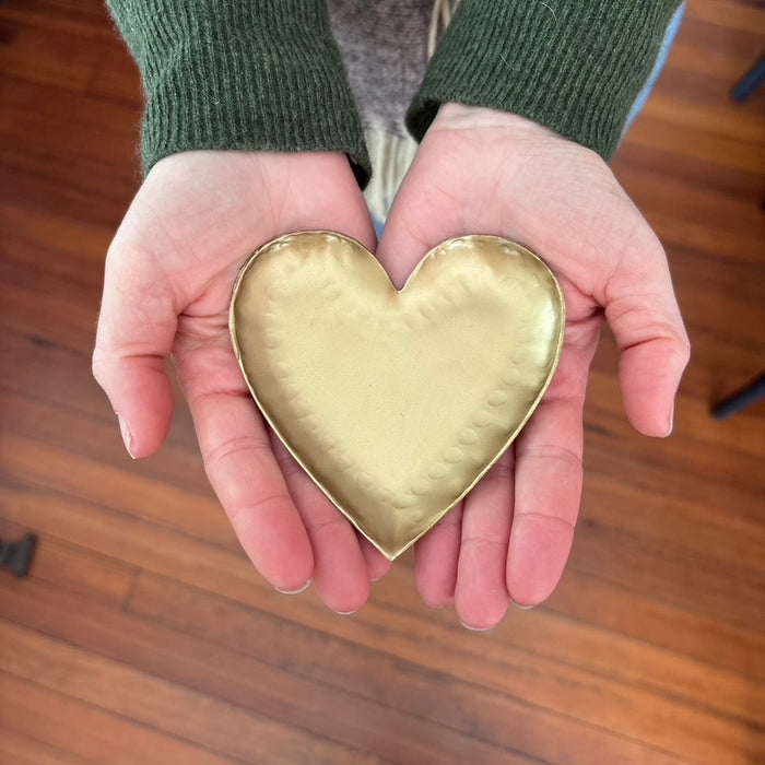 Brass Heart Tray