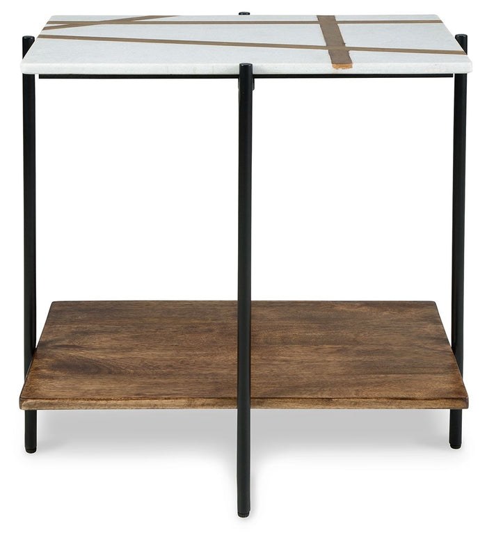 Braxmore - Accent Table - White / Light Brown
