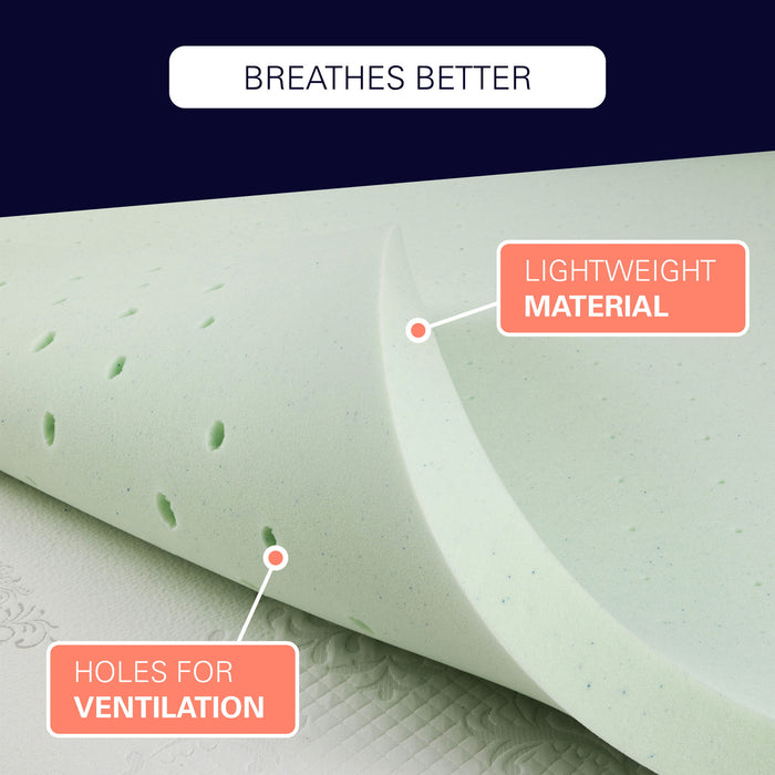 Bridgevine Home - 3" Cool Gel Memory Foam Mattress Topper