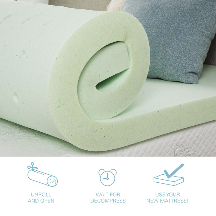 Bridgevine Home - 3" Cool Gel Memory Foam Mattress Topper