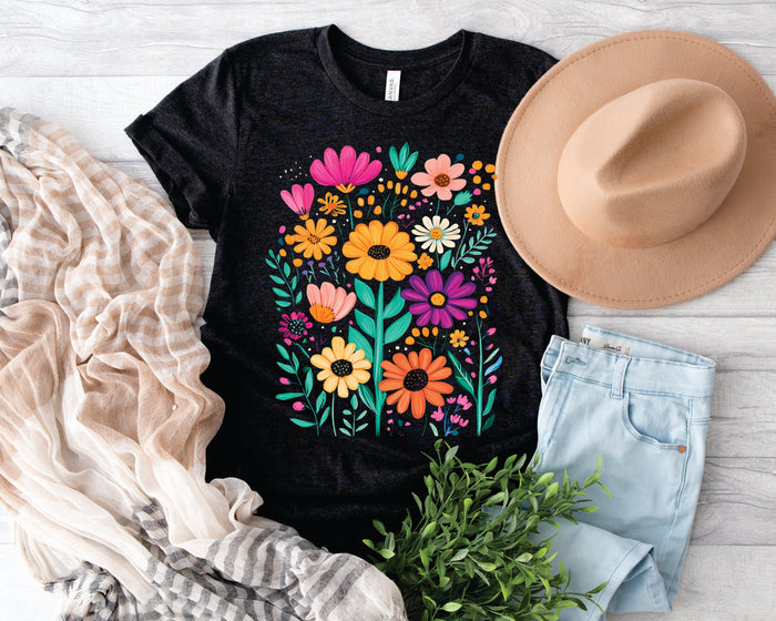 Bright Florals Tee - Cracked Ginger