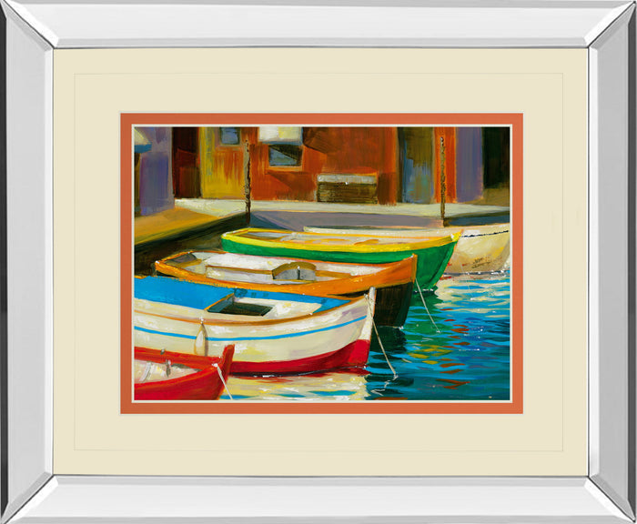 Canal Street I By Dupre - Mirror Framed Print Wall Art - Beige