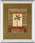 Cclassic Palm Il By Rebecca Burton - Mirror Framed Print Wall Art - Light Brown