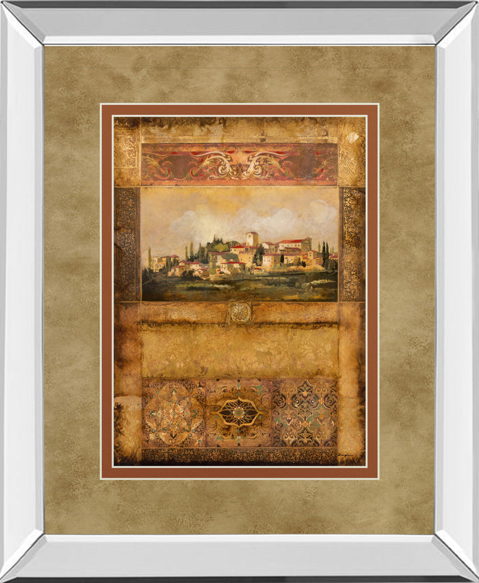 Centimento I By Douglas - Mirror Framed Print Wall Art - Light Brown
