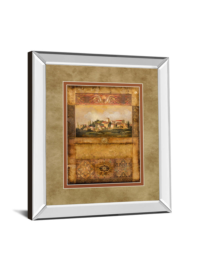 Centimento I By Douglas - Mirror Framed Print Wall Art - Light Brown