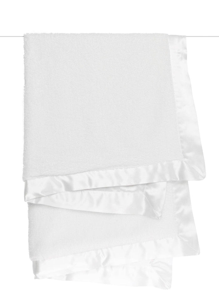 Little Giraffe - Chenille Satin™ Baby Blanket: White