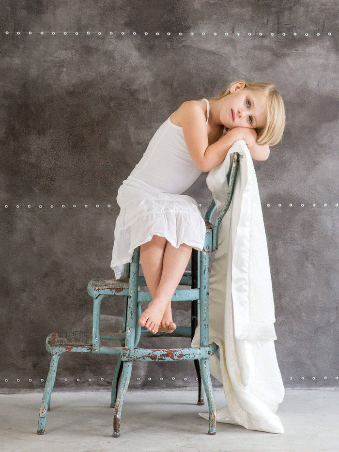 Little Giraffe - Chenille Satin™ Baby Blanket: White