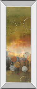 Circles In Panel I By Jeni Lee - Mirror Framed Print Wall Art - Light Brown