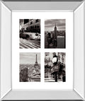 City Composite By Joseph Eta - Mirror Framed Print Wall Art - Dark Gray
