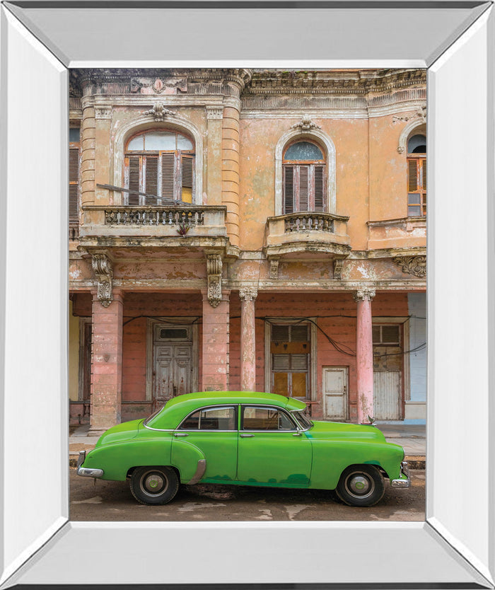 Classic Havana By Alan Copson - Mirror Framed Print Wall Art - Beige