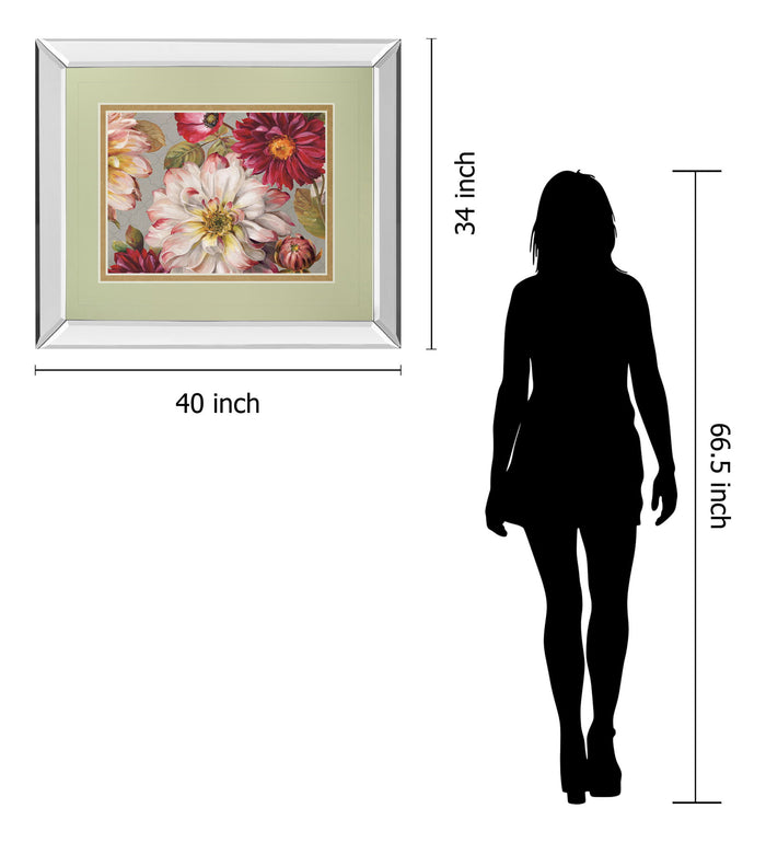 Classically By Lisa Audit - Mirror Framed Print Wall Art - Green