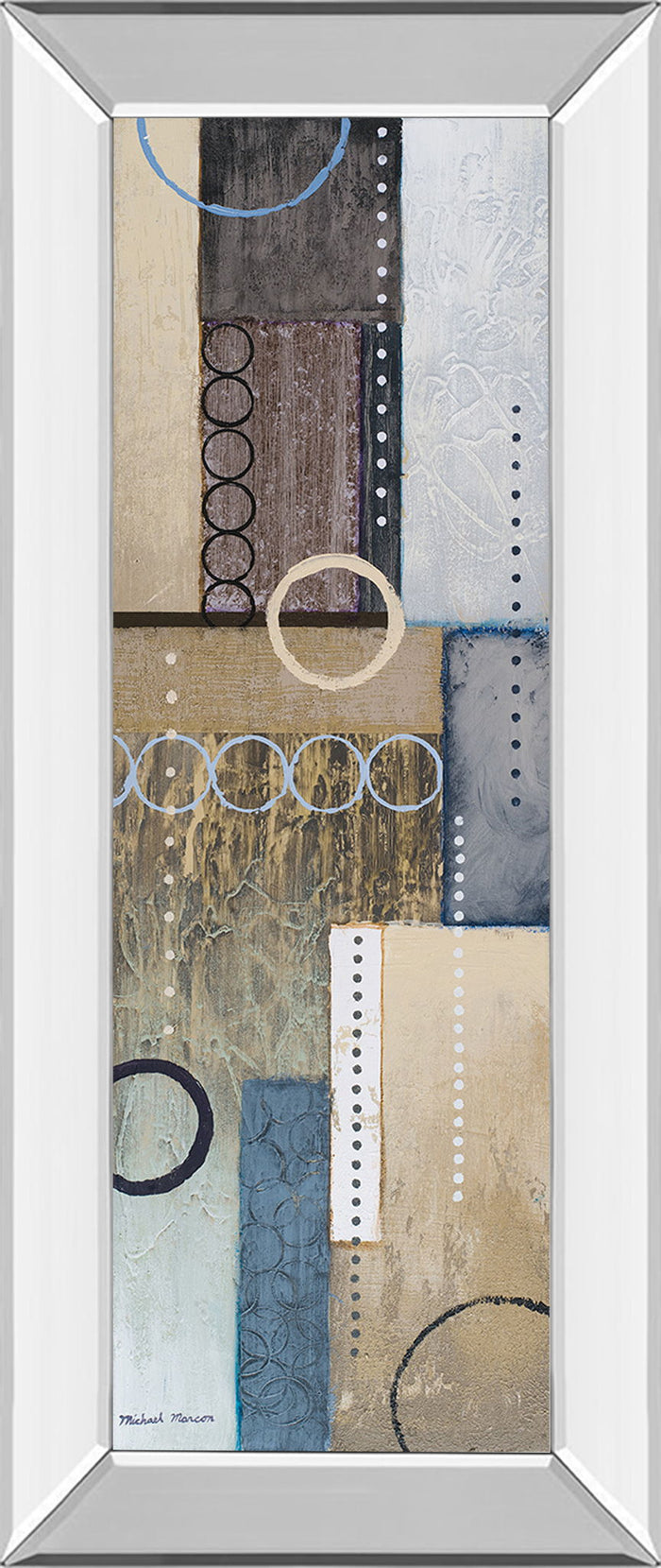Color Of Rain I By Michael Marcon - Mirror Framed Print Wall Art - Beige