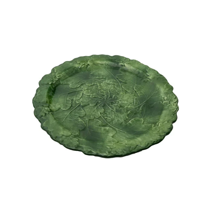 Compagnia Green Oak Leaf Dinner Plate