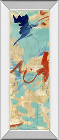 Composition 4b By Melissa Wang - Mirror Framed Print Wall Art - Light Blue