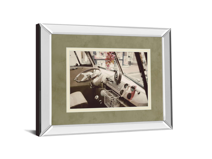 Cool Cats By Gail Peck - Mirror Framed Print Wall Art - Light Brown