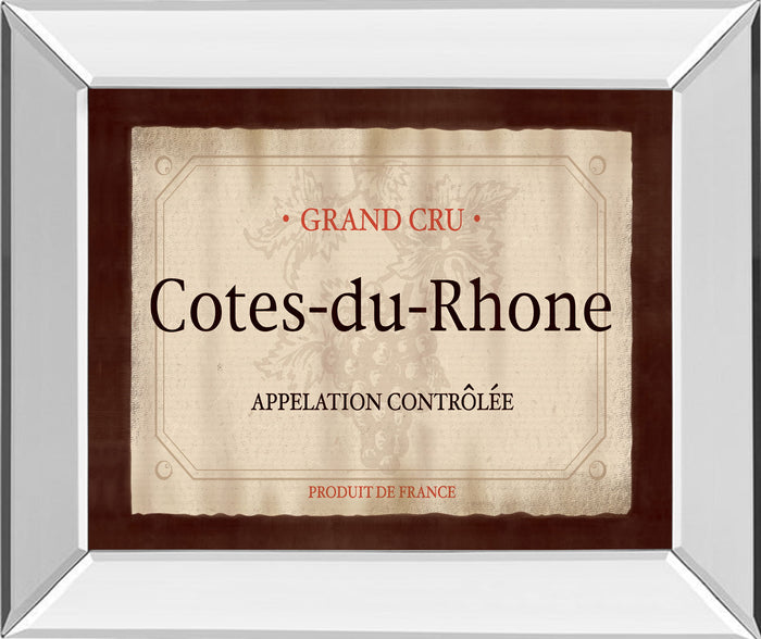 Cote Du Rhone By Paola Viveiros - Mirror Framed Print Wall Art - Beige