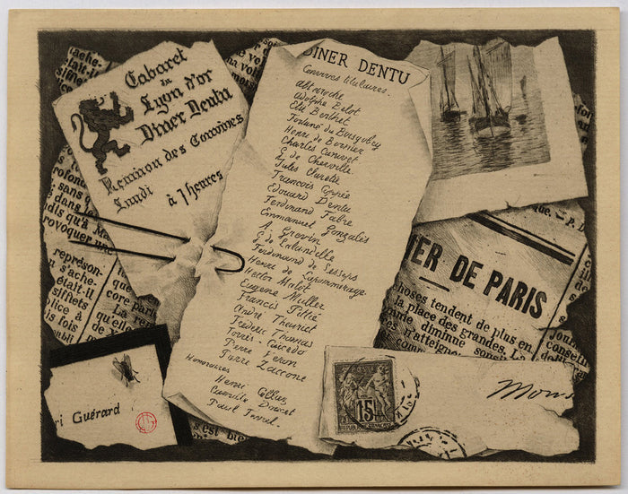 Henri Guerard - Diner Dentu - Deuxieme Invitation - fourth state