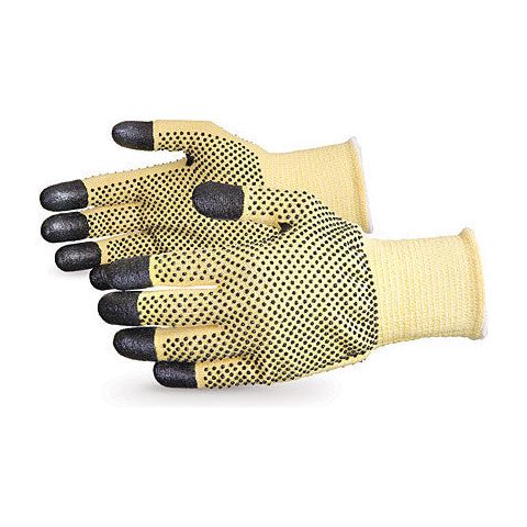Dexterity Cut-Resistant Glove with PVC Dots, Nitrile Fingertips (1 dozen)