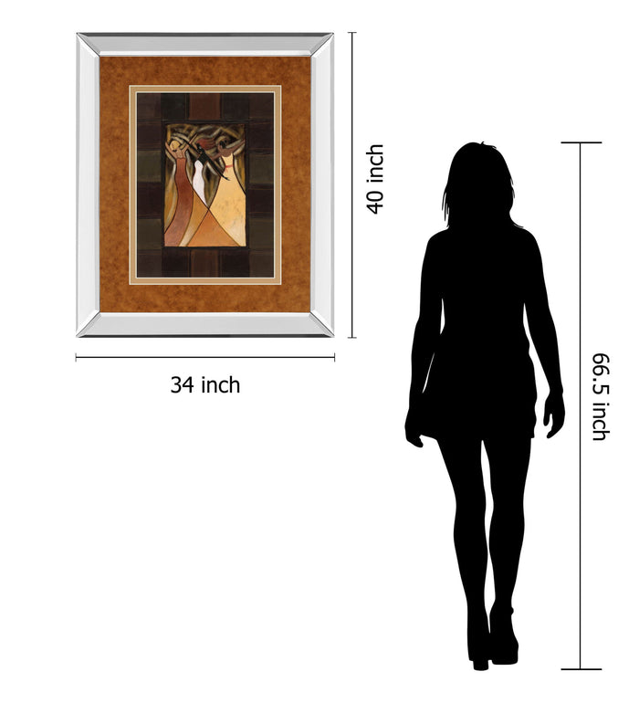Divine Grace Il By Rob Hefferan - Mirror Framed Print Wall Art - Light Brown