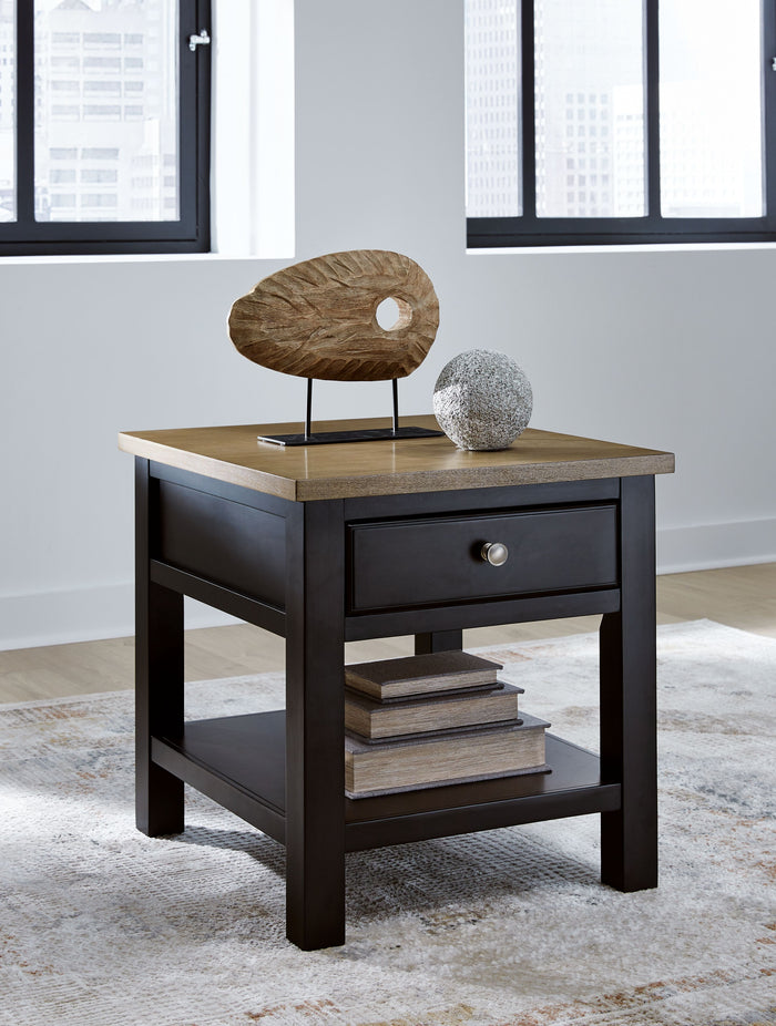 Drazmine - Rectangular End Table - Brown