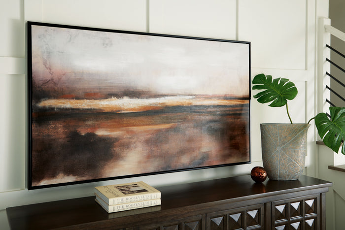 Drewland - Wall Art - Black / Brown / Orange