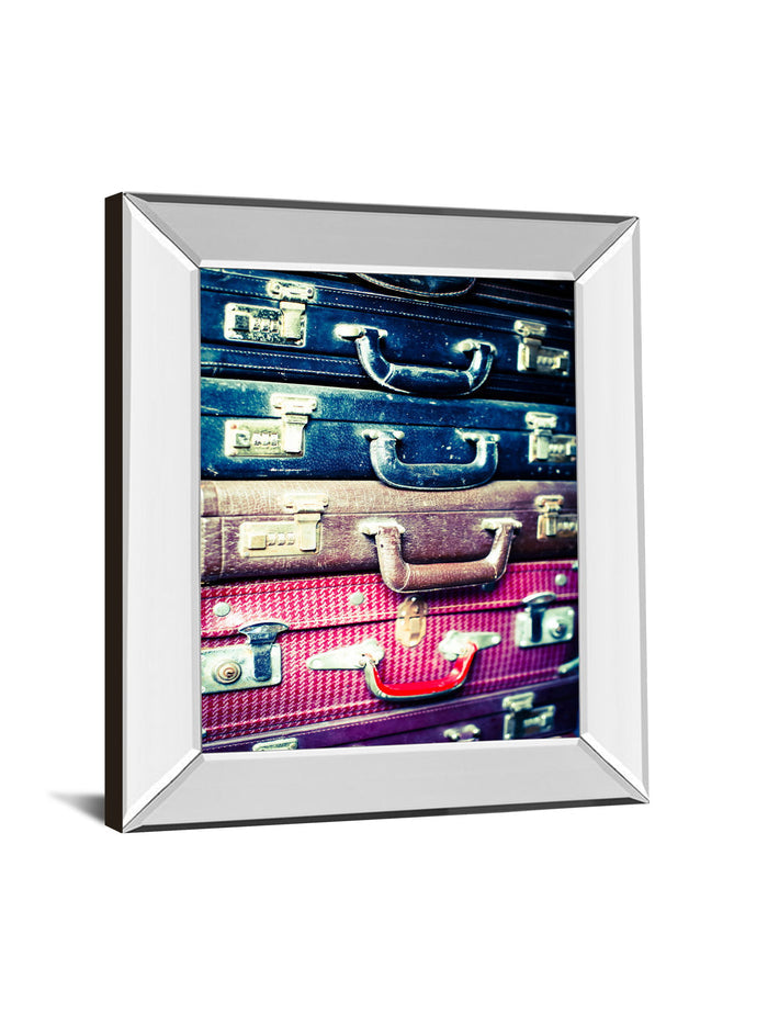 Eastern Travels 2 By Susan Bryant - Mirror Framed Print Wall Art - Blue