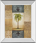 Fantasy Palm Il By Michael Marcon - Mirror Framed Print Wall Art - Light Brown