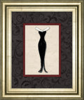 Fashion Dress I By Susan Osbourne Framed Print Wall Art - Black