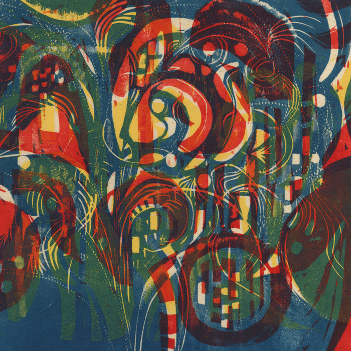 Naoko MATSUBARA - Fire Works - Color woodcut  detail