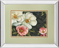 Floral Damask I By Lisa Audit - Mirror Framed Print Wall Art - Beige